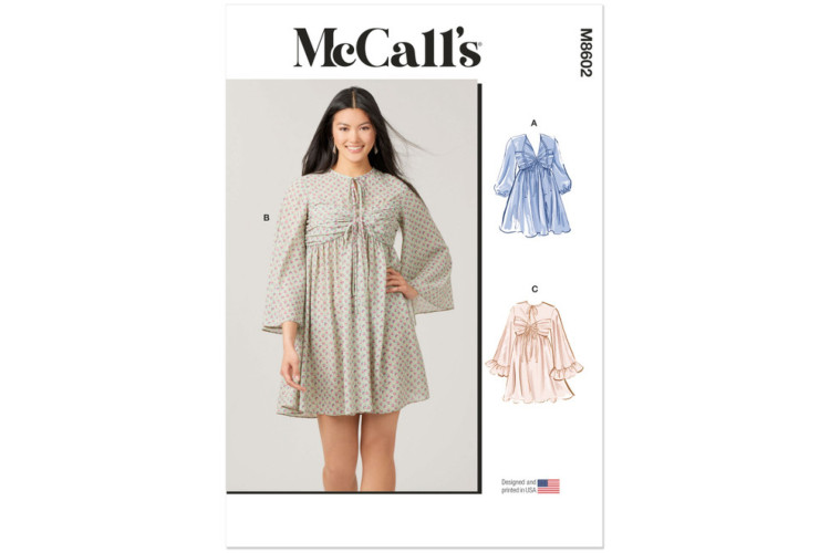McCall's M8602 Misses' Babydoll Dress with Sleeve Variations