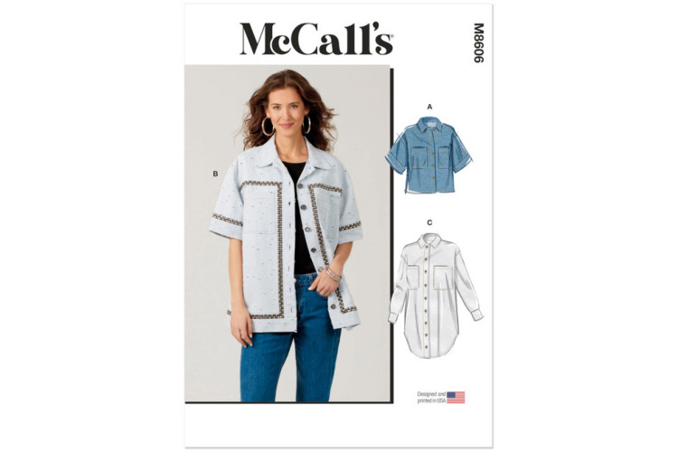 McCall's M8606 hirt with Sleeve and Hemline Variations