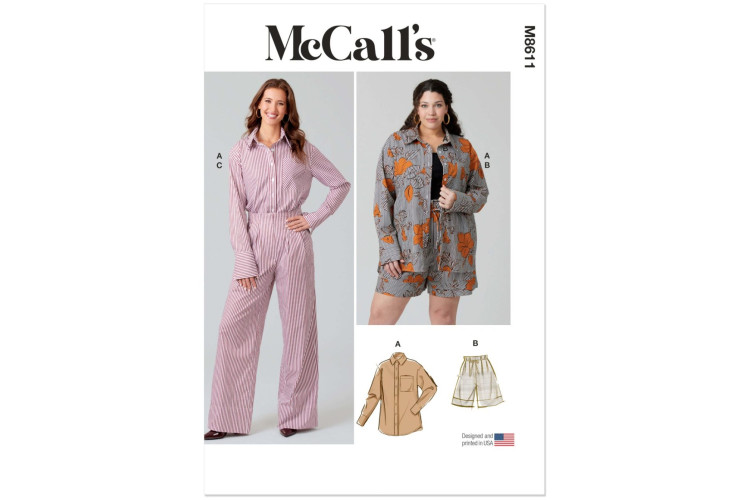 McCall's M8611 Misses' and Women's Shirt, Shorts and Pants