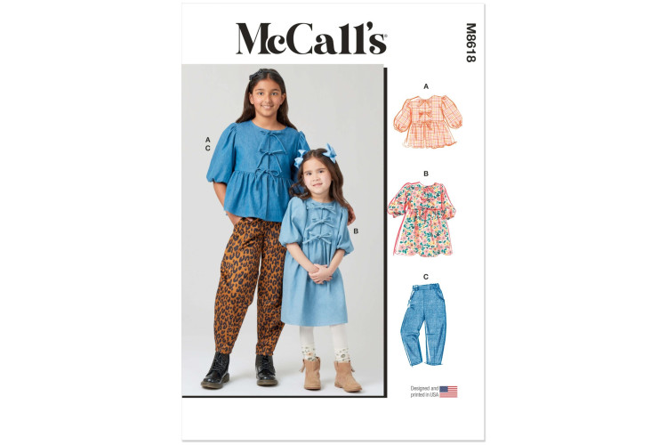 McCall's M8618 Children's and Girls' Top, Dress and Pants
