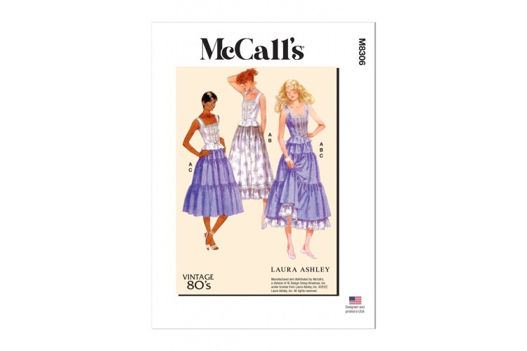 McCall's M8306 Misses' Top and Skirts by Laura Ashley