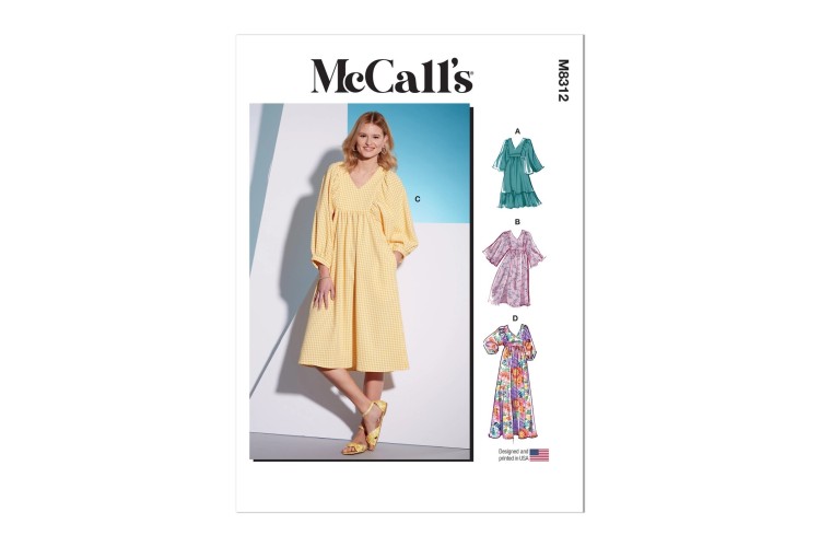 McCall's Sewing Pattern M8312 Misses' Dresses