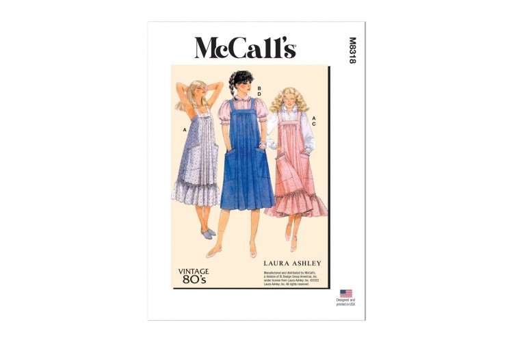 McCall's M8318 Misses' Dresses and Blouses by Laura Ashley
