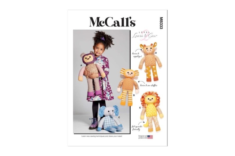 McCall's M8333 Plush Animals