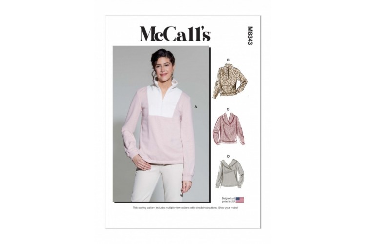 McCall's M8343 Misses' Pull-Over Top