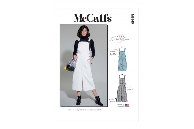 McCall's M8345 Misses' Skirt Overalls