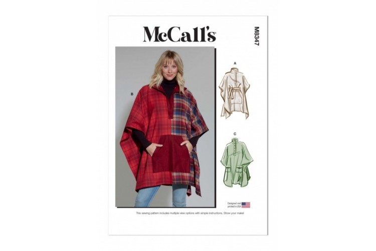 McCall's M8347 Misses' Poncho