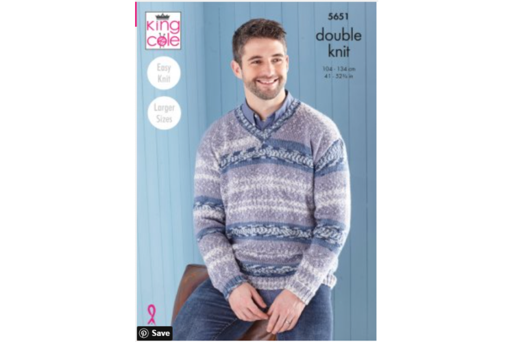Mens Sweater & Tank Top: Knitted in Fjord DK - 5651