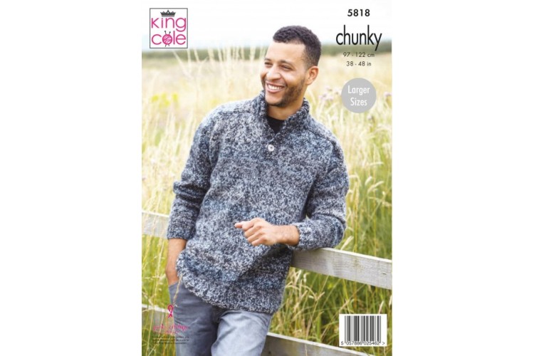 Mens Sweaters: Knitted in Autumn Chunky - 5818