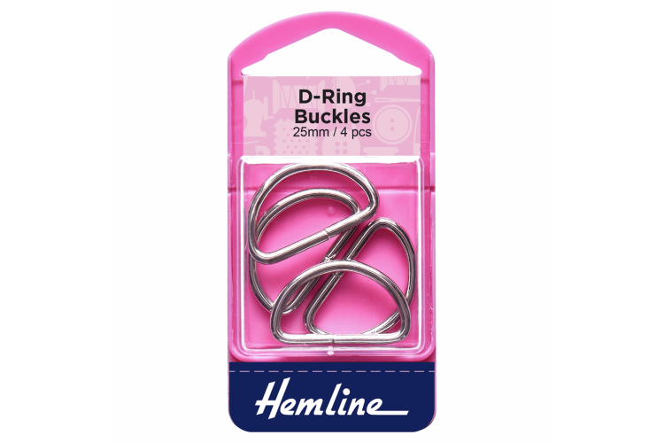 Metal D-Ring, 25mm, 4pcs