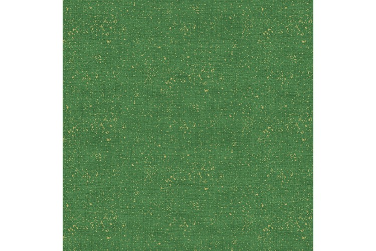 Metallic Gold Linen Texture Effect - Green 112cm Wide 100% Cotton 