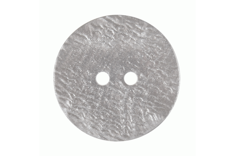 Metallic Silver Shimmer, 22mm 2 Hole Button