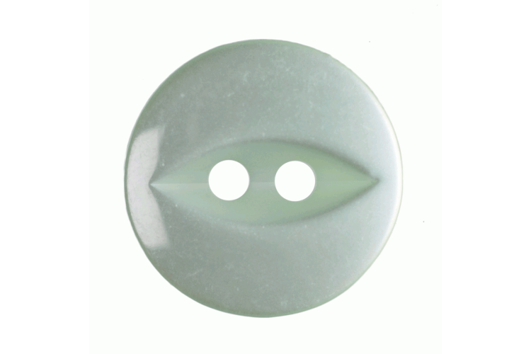 Mint Green Resin, 14mm Fish Eye 2 Hole Button
