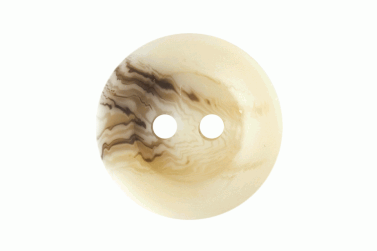 Natural Mock Horn, 15mm 2 Hole Button