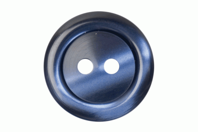 Navy Pearl Shine Resin, 18mm 2 Hole Button