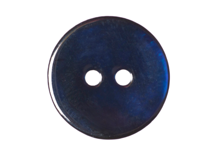 Navy Shell Resin, 15mm 2 Hole Button