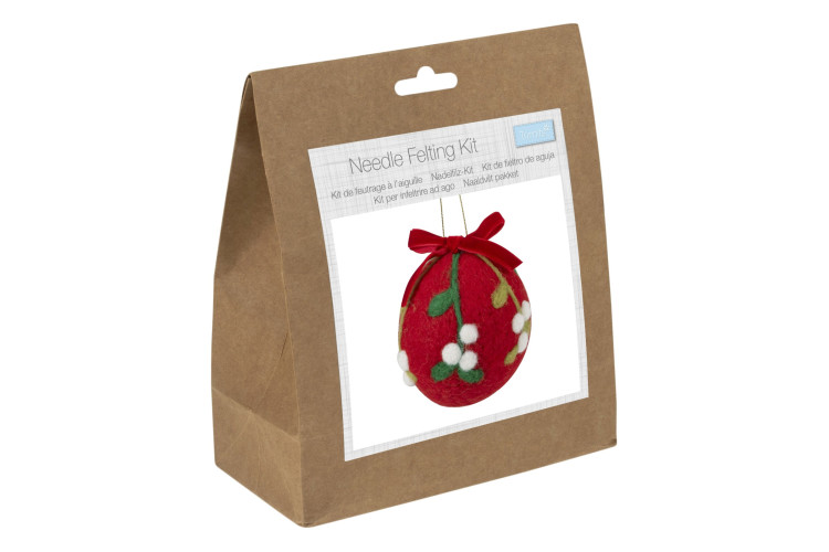 Needle Felting Kit - Christmas Bauble