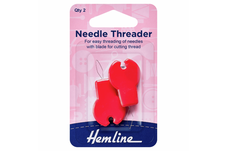 Needle Threader Plastic, with Cutter