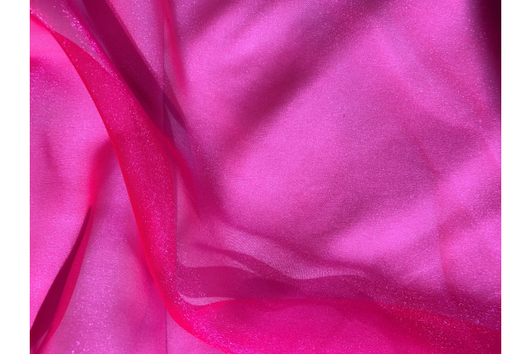 Neon Pink Organza
