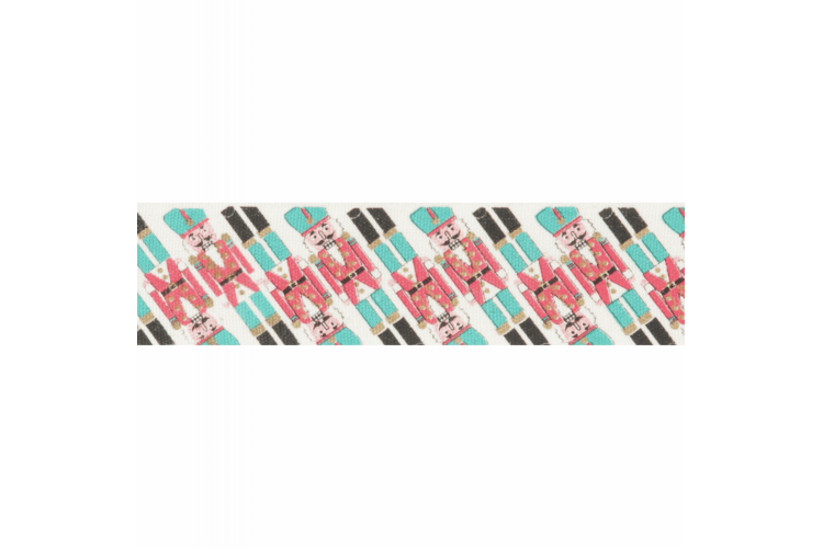 Nutcrackers Christmas Ribbon 25mm