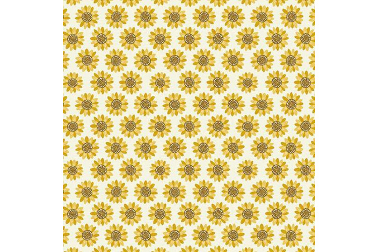 Oakleigh by Judy Jarvi - Sunflower – Cream 100% Cotton 112cm