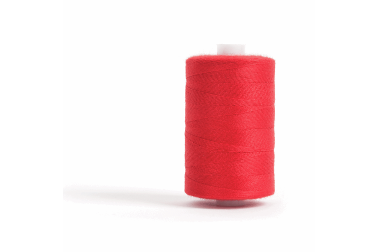 Overlocking and Hand Sewing Thread, Hemline, 1000m Red 200