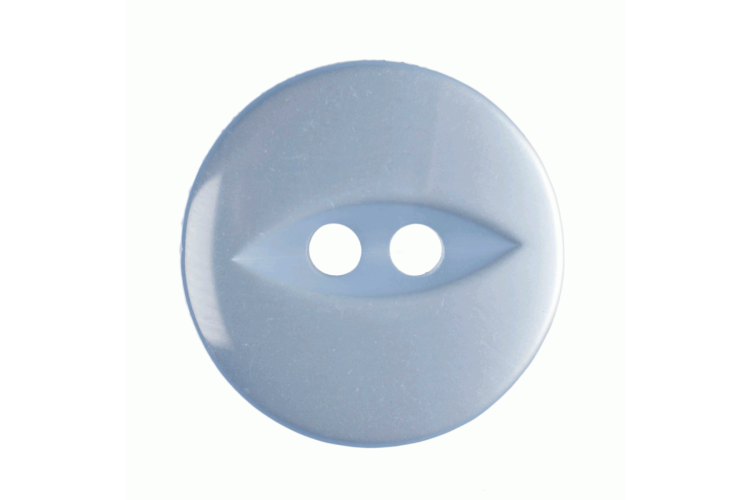 Pale Blue Resin, 16mm Fish Eye 2 Hole Button
