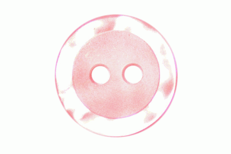 Pale Pink, 11mm Pearl Shine Resin 2 Hole Button