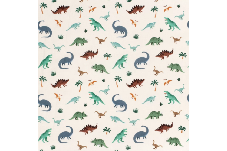 Panama Digital Canvas Dinos 100% Cotton 140cm