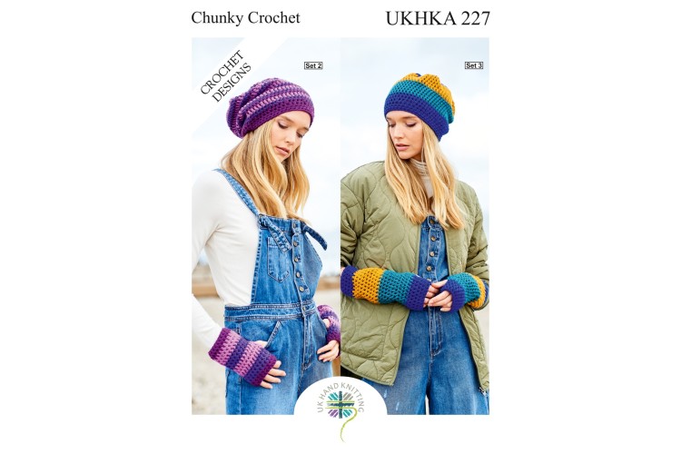 Pattern, Crochet, Hat and Gloves - UKHKA227