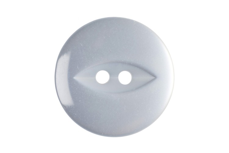 Pearl White, 19mm Fish Eye 2 Hole Button