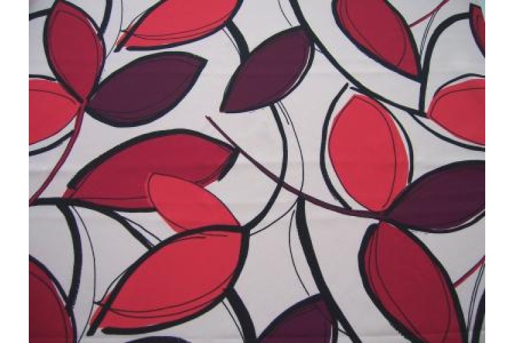Peaseblossom Geo Red Dry Crepe 100% Polyester 145cm Wide