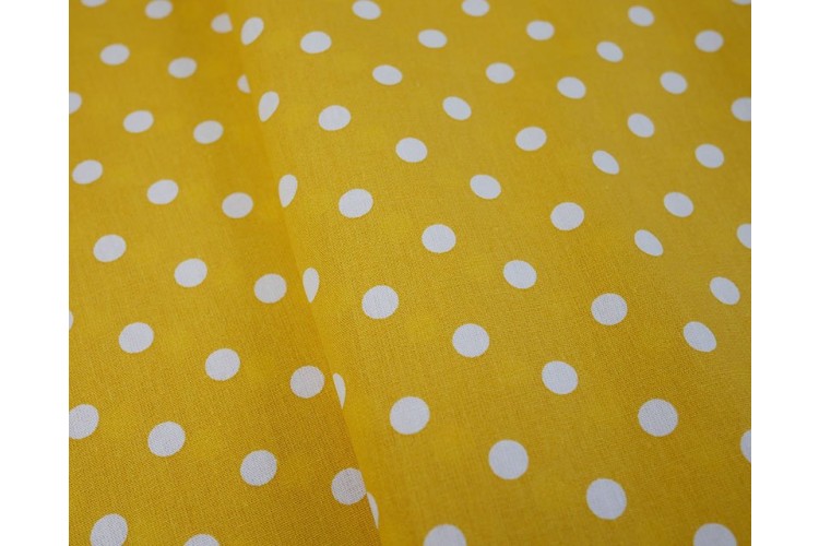 Peaspot Cotton Yellow 100% Cotton 145cm Wide