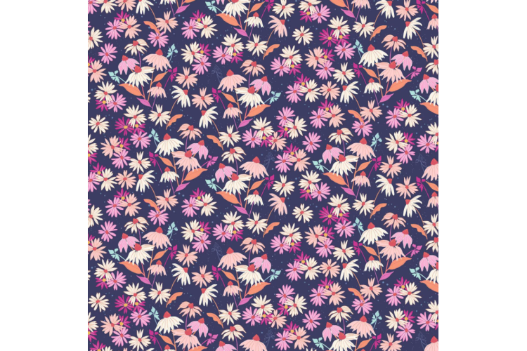 Petals and Stitches by Stephanie Organes - Echinacea 112cm Wide 100% Cotton