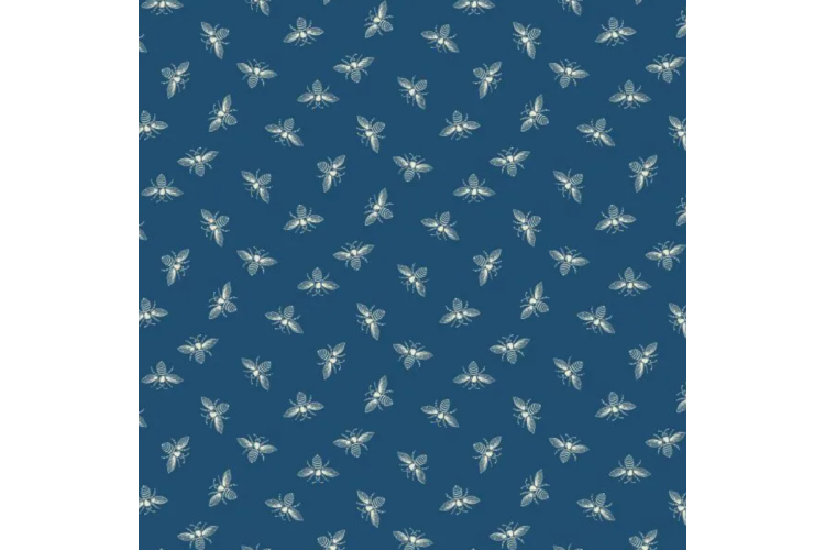 Petite Beehive by Renee Nanneman- Cobalt 112cm Wide 100% Cotton 