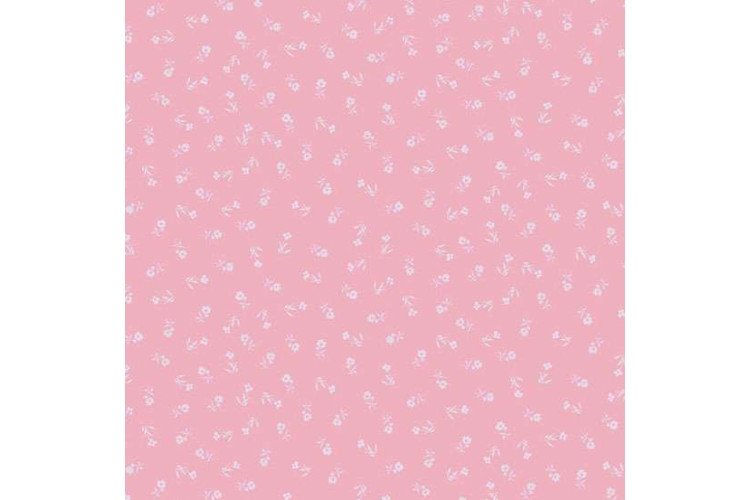 Petite Fleur by Makower UK - Sprig – Pink 112cm Wide 100% Cotton