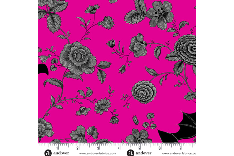 Halloween - Phantasm by Libs Elliott - Night Garden Scream 112cm Wide 100% Cotton