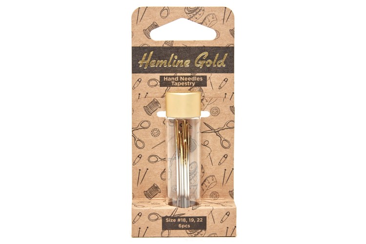 Hand Sewing Needles: Premium: Tapestry: Sizes 18-22: 6 Pieces 