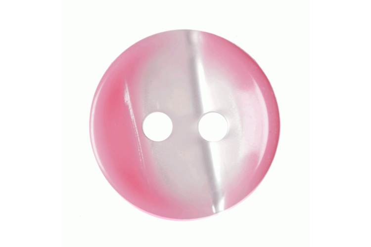 Pink and Pearl Stripe Resin, 12mm 2 Hole Button