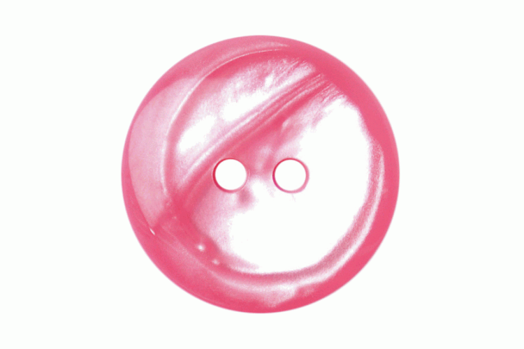 Pink Pearl Shine Rounded Resin, 19mm 2 Hole Button