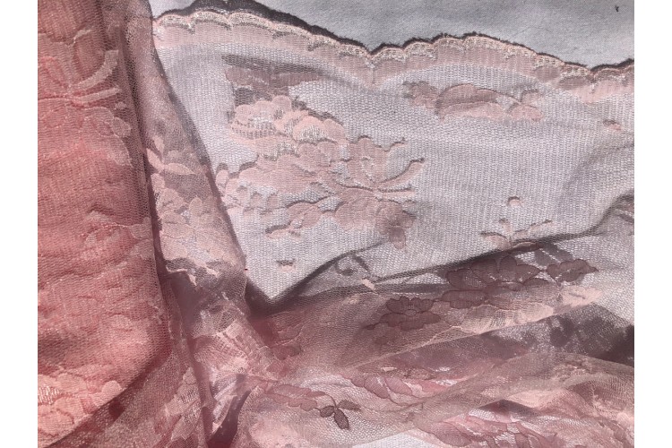 Pink Scalloped Edge Lace
