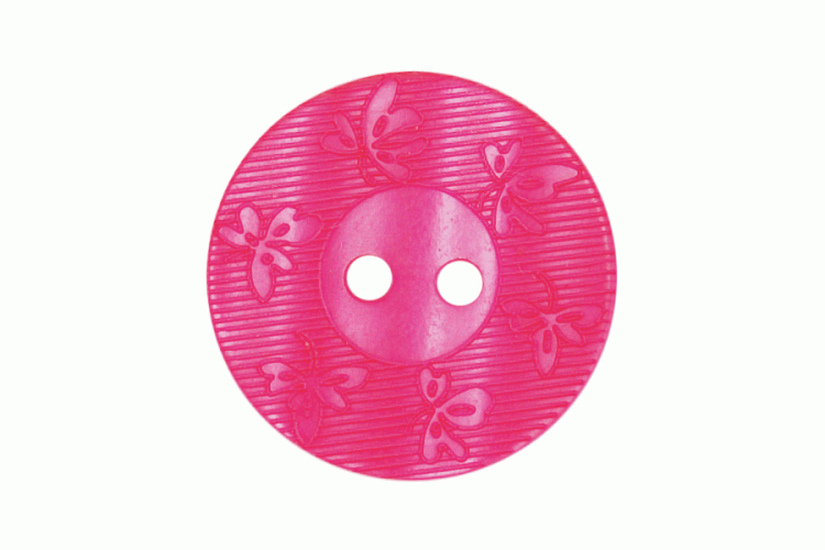 Pink Textured Resin, 18mm 2 Hole Button