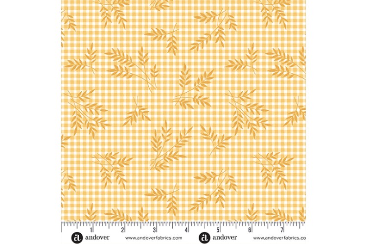 Plain and Simple by Andover Fabrics - Wheat Gingham Honey112cm Wide 100% Cotton 