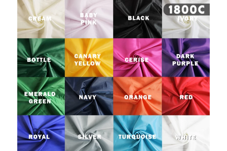 Plain Dress Lining 100% Polyester 148cm Wide - Range of Colours