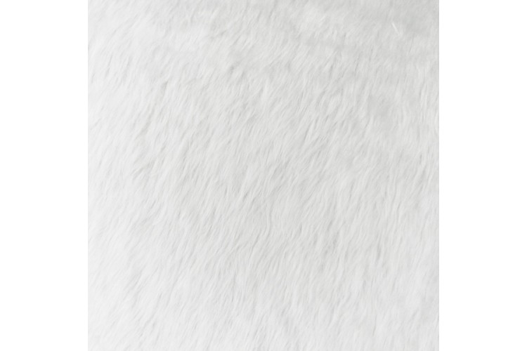 Plain Fur White 100% Polyester 150cm Wide - aka Gonk or Santa Beard