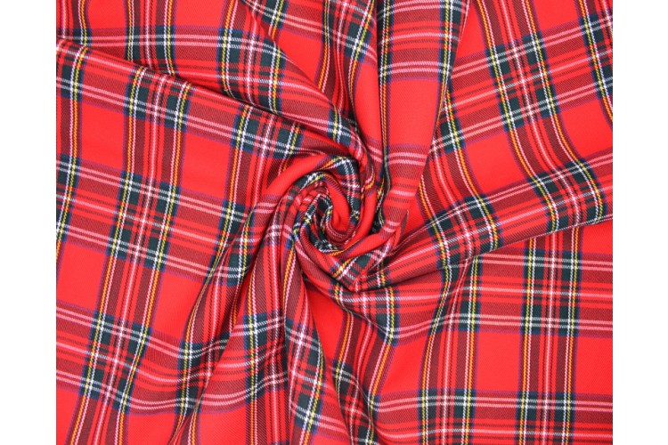 PolyViscose Tartan - Royal Stewart Small 65% Polyester 35% Viscose 148cm