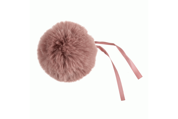 Pom Pom Faux Fur 11cm Dusty Pink