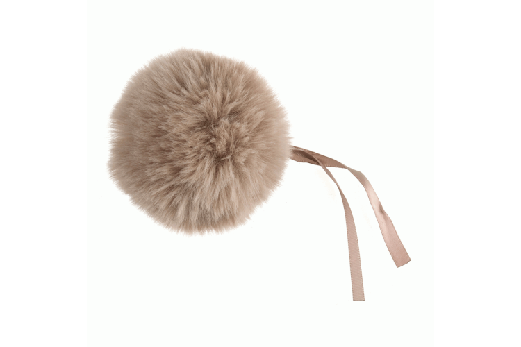 Pom Pom Faux Fur 11cm Natural