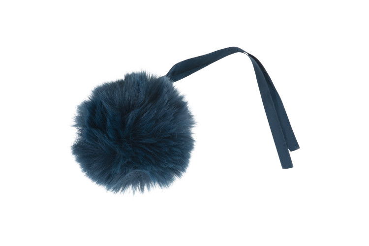 Pom Pom Faux Fur 11cm Teal
