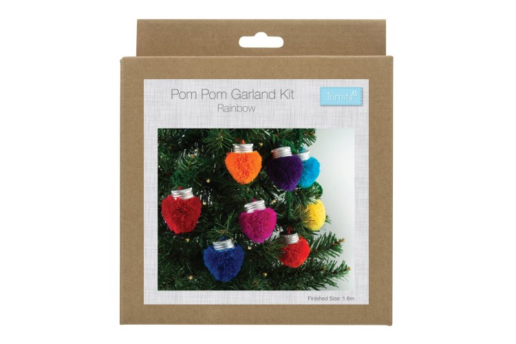 Pom Pom Garland Kit - Rainbow